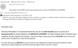 Impaqto slecciona a Cloud PBX para ser parte de la 9na generación de emprendedores de IMPAQTO Lab MODEL.